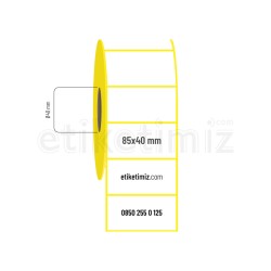 85x40 mm Kuşe Etiket