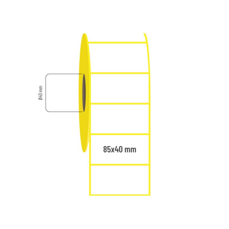 85x40 mm Vellum Etiket