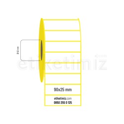 90x25 mm Kuşe Etiket