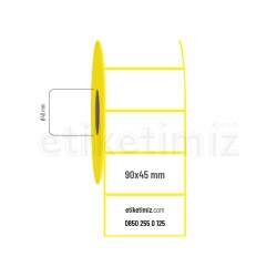 90x45 mm Kuşe Etiket