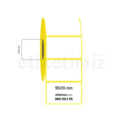 90x55 mm Kuşe Etiket
