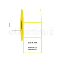 90x75 mm Kuşe Etiket