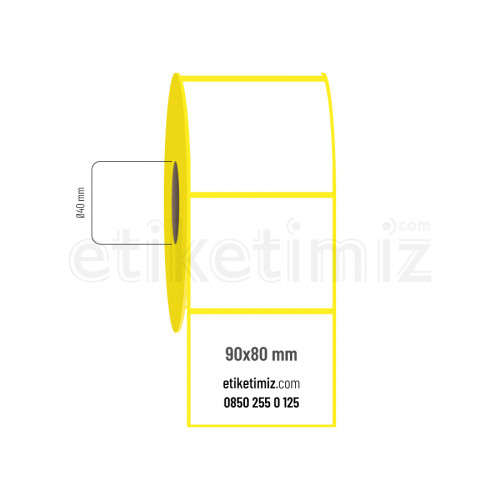 90x80 mm Eco Termal Etiket