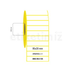 95x20 mm Kuşe Etiket