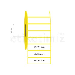 95x25 mm Kuşe Etiket