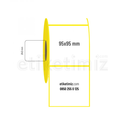 95x95 mm Lamine Termal Etiket