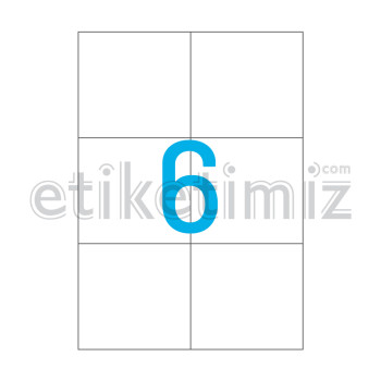 105x99 mm Düz Kenar Lazer Etiket