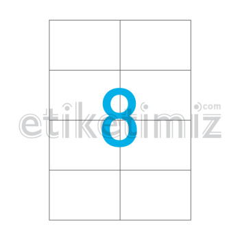 105x74 mm Düz Kenar Lazer Etiket