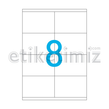 105x70 mm Düz Kenar Lazer Etiket