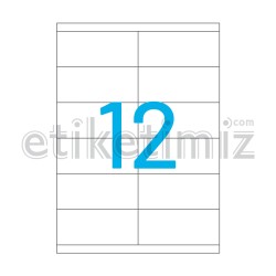 105x48 mm Düz Kenar Lazer Etiket