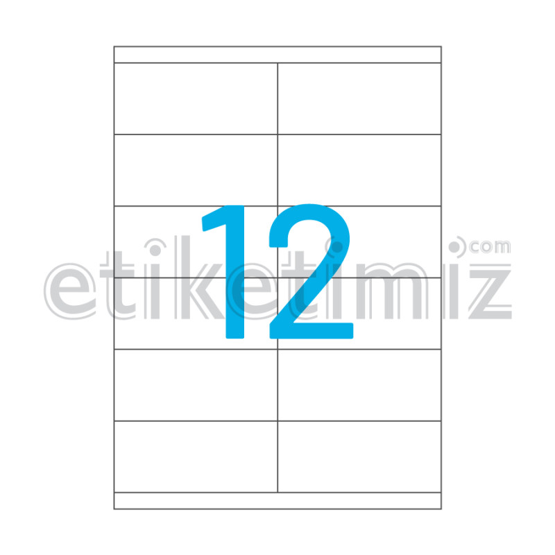 100x46 mm Düz Kenar Lazer Etiket 100x46 mm Düz Kenar Lazer Etiket