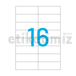 105x37.11 mm Düz Kenar Lazer Etiket