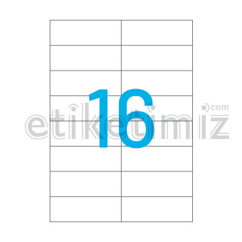 105x37.11 mm Düz Kenar Lazer Etiket