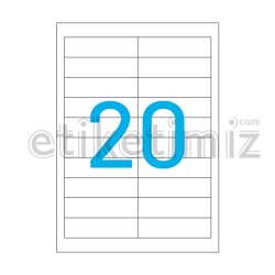 95x26 mm Düz Kenar Lazer Etiket