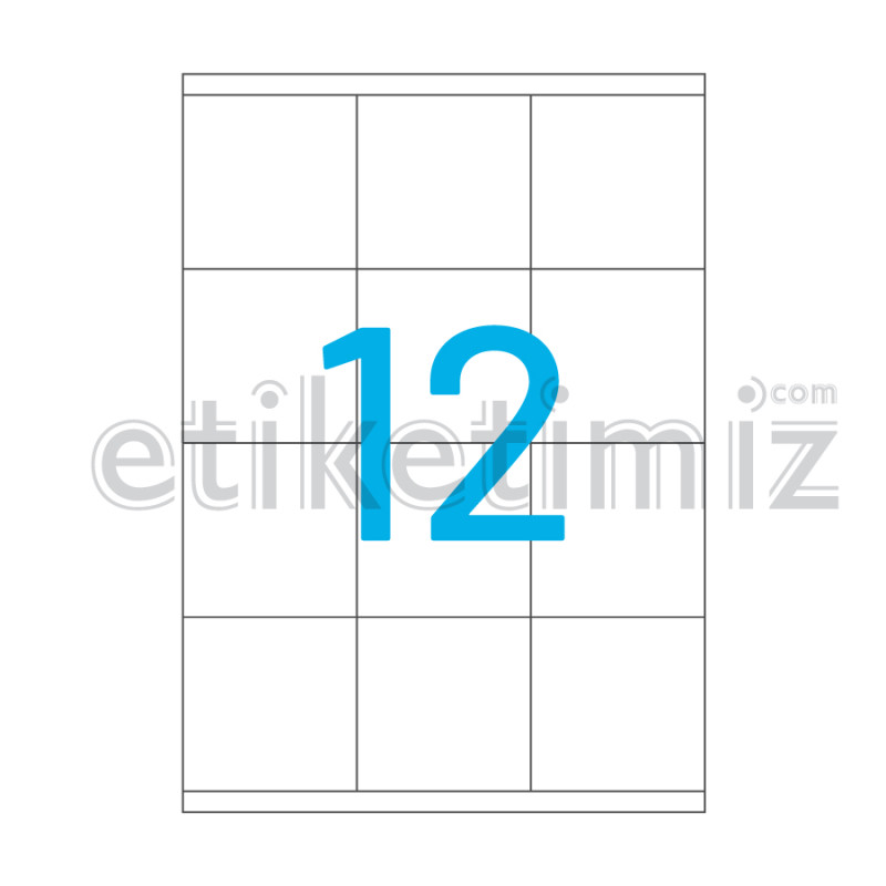 70x70 mm Düz Kenar Lazer Etiket 70x70 mm Düz Kenar Lazer Etiket