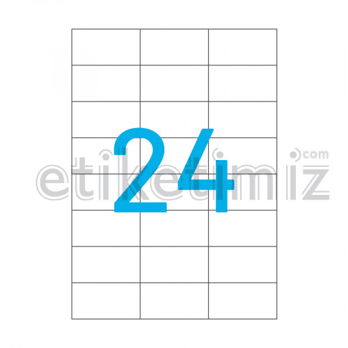 70x37.11 mm Düz Kenar Lazer Etiket