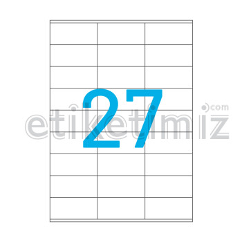 70x32 mm Düz Kenar Lazer Etiket