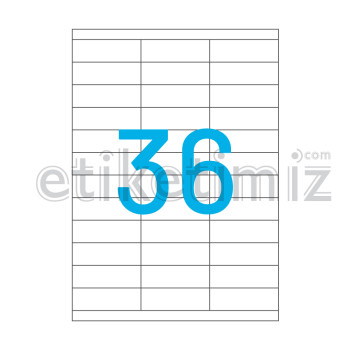 70x23 mm Düz Kenar Lazer Etiket