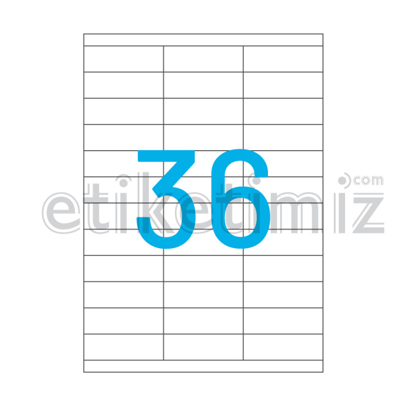 70x23 mm Düz Kenar Lazer Etiket 70x23 mm Düz Kenar Lazer Etiket