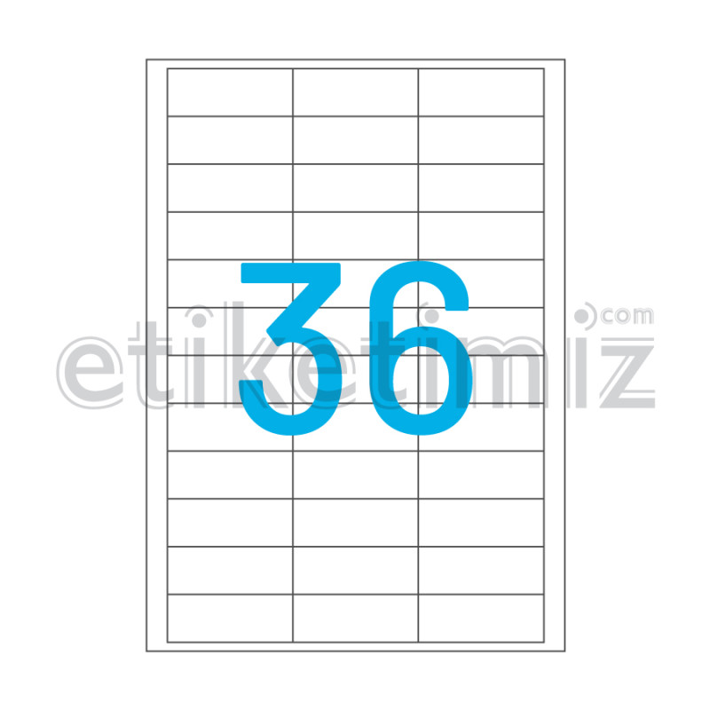 63x24 mm Düz Kenar Lazer Etiket 63x24 mm Düz Kenar Lazer Etiket
