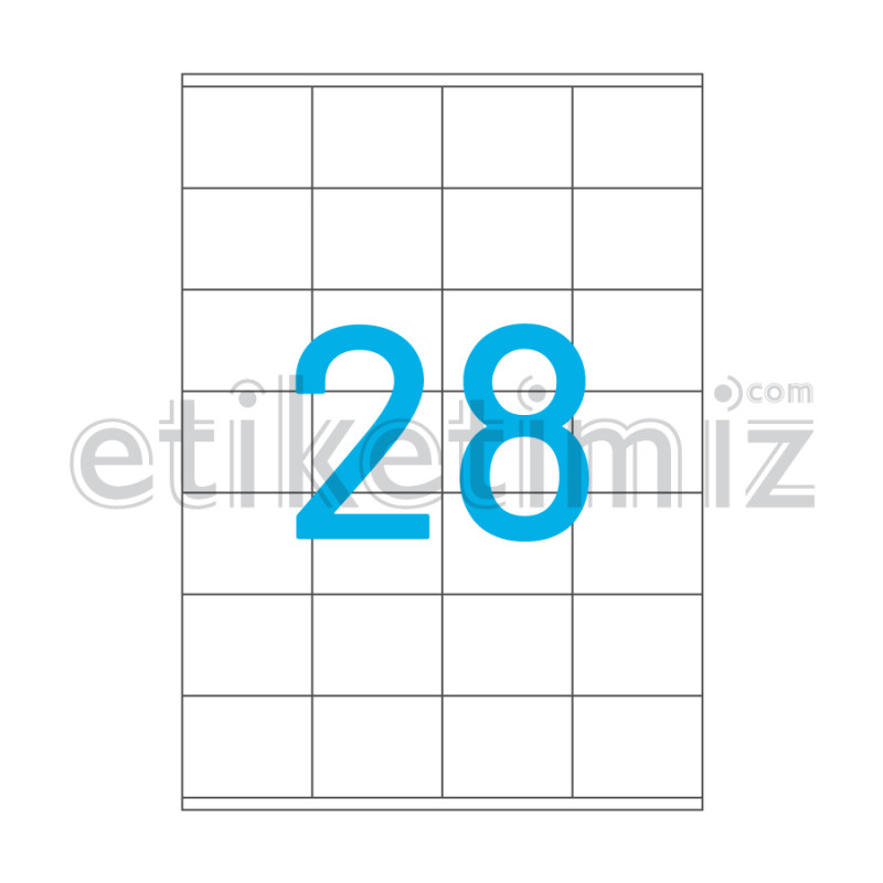52.5x41 mm Düz Kenar Lazer Etiket 52.5x41 mm Düz Kenar Lazer Etiket