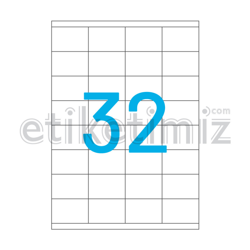 52.5x35 mm Düz Kenar Lazer Etiket 52.5x35 mm Düz Kenar Lazer Etiket