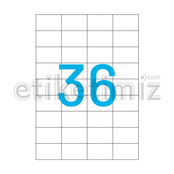 52.5x33 mm Düz Kenar Lazer Etiket