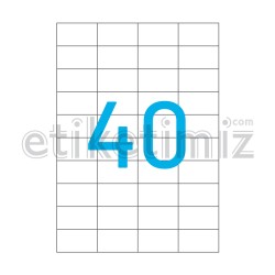 52.5x29.68 mm Düz Kenar Lazer Etiket