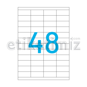 52.5x23 mm Düz Kenar Lazer Etiket