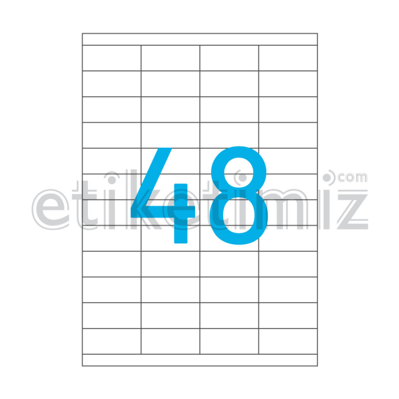52.5x23 mm Düz Kenar Lazer Etiket 52.5x23 mm Düz Kenar Lazer Etiket