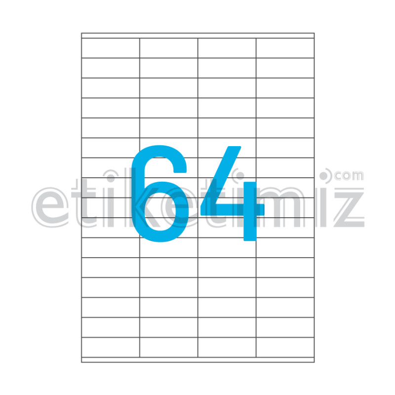 52.5x18 mm Düz Kenar Lazer Etiket 52.5x18 mm Düz Kenar Lazer Etiket