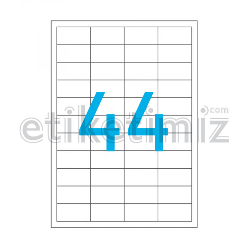 48.5x25.4 mm Düz Kenar Lazer Etiket