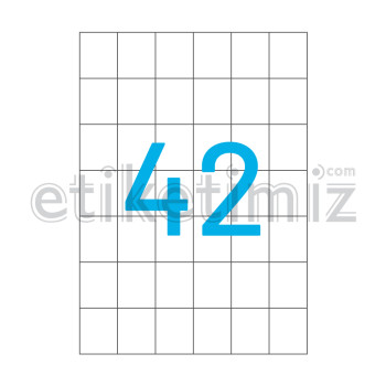 35x42.12 mm Düz Kenar Lazer Etiket
