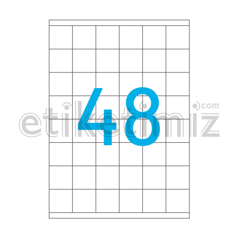 35x35 mm Düz Kenar Lazer Etiket 35x35 mm Düz Kenar Lazer Etiket