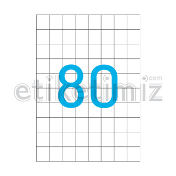 26.25x29.68 mm Düz Kenar Lazer Etiket
