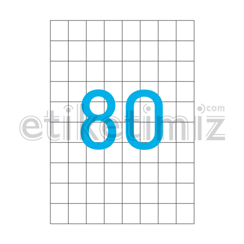 26.25x29.68 mm Düz Kenar Lazer Etiket