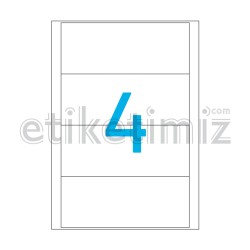 183x73 mm Düz Kenar Lazer Etiket
