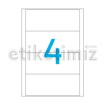 183x73 mm Düz Kenar Lazer Etiket