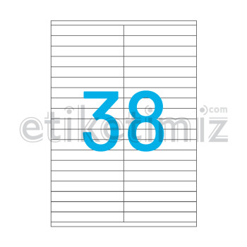 105x15 mm Düz Kenar Lazer Etiket 105x15 mm Düz Kenar Lazer Etiket