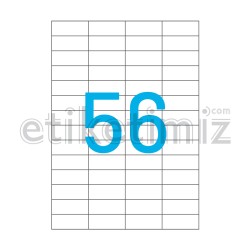 52.5x21.2 mm Düz Kenar Lazer Etiket