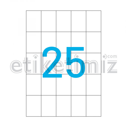 42x59.69 mm Düz Kenar Lazer Etiket