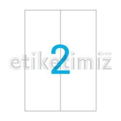 105x297 mm Düz Kenar Lazer Etiket