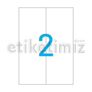 105x297 mm Düz Kenar Lazer Etiket