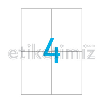 105x148.5 mm Düz Kenar Lazer Etiket 105x148.5 mm Düz Kenar Lazer Etiket