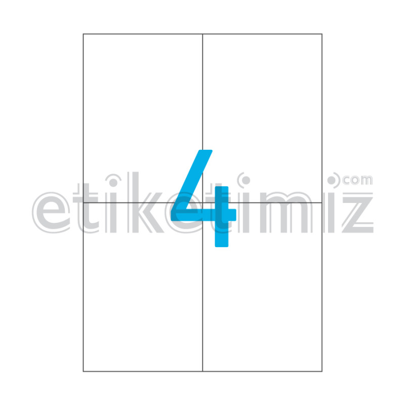 105x148.5 mm Düz Kenar Lazer Etiket