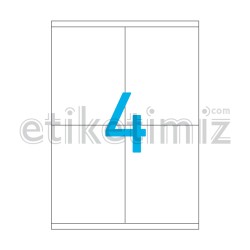 105x140 mm Düz Kenar Lazer Etiket