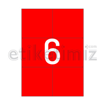 105x99 mm Düz Kenar Lazer Etiket Kırmızı 105x99 mm Düz Kenar Lazer Etiket Kırmızı