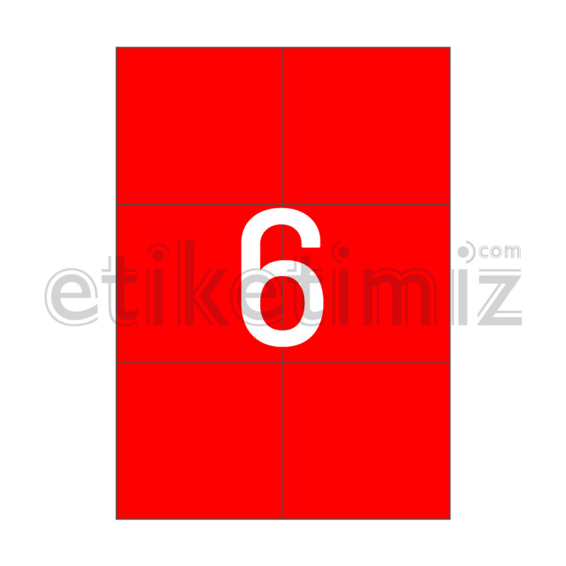 105x99 mm Düz Kenar Lazer Etiket Kırmızı 105x99 mm Düz Kenar Lazer Etiket Kırmızı