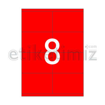 105x70 mm Düz Kenar Lazer Etiket Kırmızı 105x70 mm Düz Kenar Lazer Etiket Kırmızı