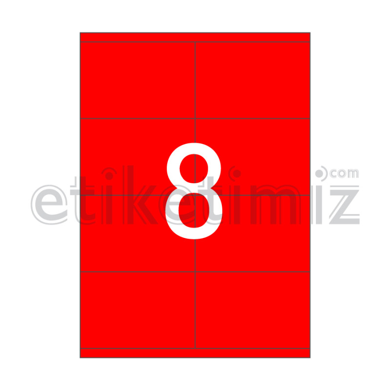 105x70 mm Düz Kenar Lazer Etiket Kırmızı 105x70 mm Düz Kenar Lazer Etiket Kırmızı